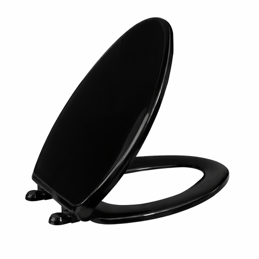VICAR M-100 Slow Close Elongated Toilet Seat – Closed Front, Black