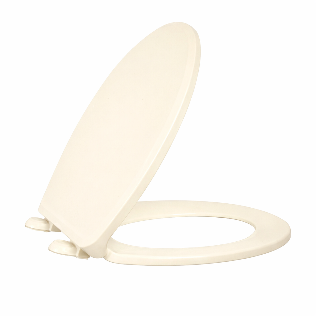 VICAR M-200 Slow Close Round Toilet Seat – Easy Clean, Bone